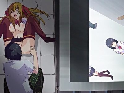 Horny fuck in school toilet anime