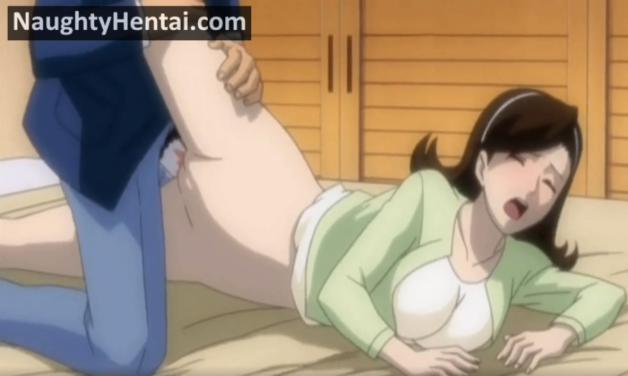 The uncensored hentai video Cougar Trap part 1 shows how the young boy sati...