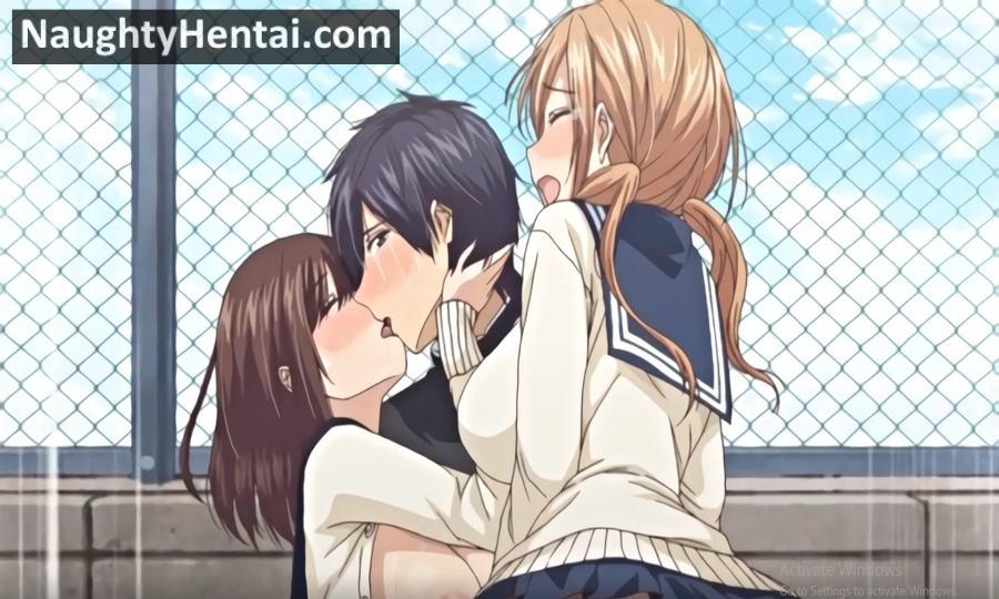 Hentai Anime Threesome - Kiss Hug Part 2 | Naughty Threesome Hentai Porn